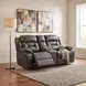 Madrona Hill Gray 75" Double Reclining Center Console Loveseat