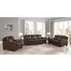 Ironvale Chestnut Leather Upholstered Accent Chair