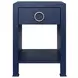 Malcolm Textured Navy Rectangular 1 Drawer Side Table