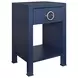 Malcolm Textured Navy Rectangular 1 Drawer Side Table