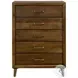 Zuma Walnut 5 Drawer Chest