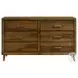 Zuma Walnut 6 Drawer Dresser