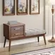 Zuma Gray Upholstered Bench