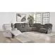 Alpine Airy Midnight 6 Piece Modular Power Reclining Sectional