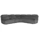 Alpine Airy Midnight 6 Piece Modular Power Reclining Sectional
