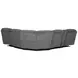 Alpine Airy Midnight 6 Piece Modular Power Reclining Sectional