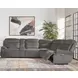 Alpine Airy Midnight 6 Piece Modular Power Reclining Sectional