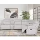 Alpine Airy Snow 6 Piece Modular Power Reclining Sectional