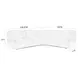 Alpine Airy Snow 6 Piece Modular Power Reclining Sectional