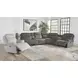 Alpine Airy Midnight Modular Power Reclining Sectional