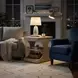 Manhattan Valley Dusty Rose Rectangular Chairside Table