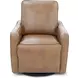 Mara Fresco Honey Leather Zero Wall Swivel Power Recliner