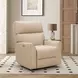 Marah Cashmere Stone Leather Triple Power Recliner with USB Charging