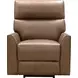 Marah Cashmere Taupe Leather Triple Power Recliner with USB Charging