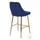 Marcel Blue Velvet Counter Height Stool Set Of 2