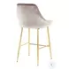 Marcel Silver Velvet Counter Height Stool Set Of 2