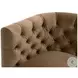 Marcel Caramel Velvet Swivel Club Chair