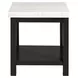 Evie White and Black Square Marble Top End Table
