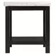 Evie White and Black Square Marble Top End Table