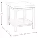 Evie White and Black Square Marble Top End Table