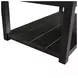 Evie White and Black Rectangular Marble Top Coffee Table with Casters