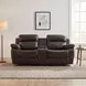 Marille Brown 78" Double Glider Reclining Loveseat