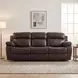 Marille Brown 88" Double Reclining Sofa with Center Drop-Down
