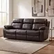 Marille Brown 88" Double Reclining Sofa with Center Drop-Down