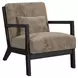 Freya Langley Cocoa Upholstered Chair with Kidney Pillow