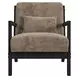 Freya Langley Cocoa Upholstered Chair with Kidney Pillow
