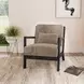 Freya Langley Cocoa Upholstered Chair with Kidney Pillow