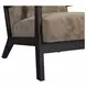 Freya Langley Cocoa Upholstered Chair with Kidney Pillow