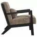 Freya Langley Cocoa Upholstered Chair with Kidney Pillow