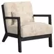 Freya Langley Cream Upholstered Chair with Kidney Pillow