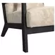 Freya Langley Cream Upholstered Chair with Kidney Pillow