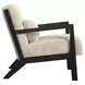 Freya Langley Cream Upholstered Chair with Kidney Pillow