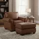 Maverick Cinnamon Top Grain Leather Living Room Chair