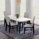 Megan White and Black 78" Rectangular Dining Table