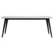 Megan White and Black 78" Rectangular Dining Table