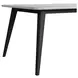 Megan White and Black 78" Rectangular Dining Table