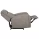 Mighty Buffy Taupe Rocker Heat Massage Power Recliner with LED and USB Charging