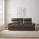 Maroni Dark Brown Power Double 94" Reclining Console Loveseat with Power Headrests