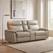 Maroni Taupe 94" Power Double Reclining Console Loveseat with Power Headrests