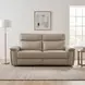 Maroni Taupe 80" Power Double Reclining Loveseat with Power Headrests