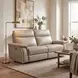 Maroni Taupe 80" Power Double Reclining Loveseat with Power Headrests