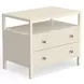 Marsha Coconut Milk 2 Drawer Open Nightstand