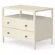 Marsha Coconut Milk 2 Drawer Open Nightstand