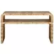 Marshall Matte Burl Wood Waterfall Edge 2 Tier Sofa Table