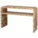 Marshall Matte Burl Wood Waterfall Edge 2 Tier Sofa Table