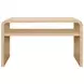Marshall Natural Grasscloth Waterfall Edge 2 Tier Sofa Table